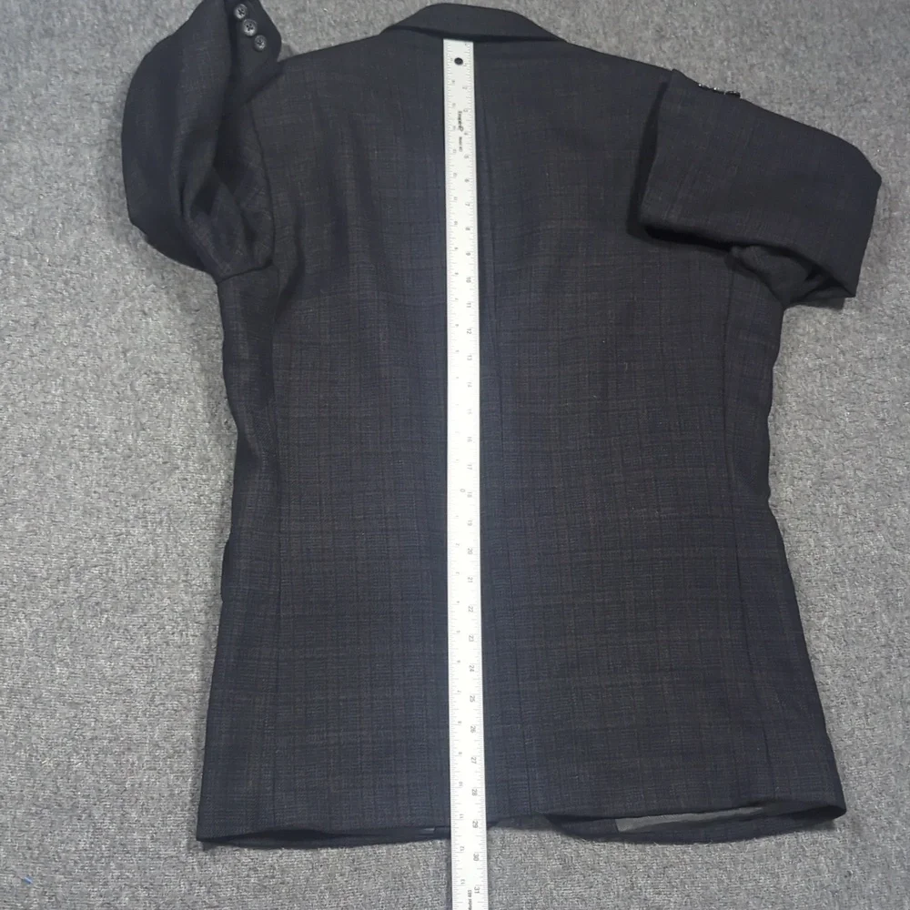 Oscar de la Renta‎ Jacket Black Check 38S Wool Sports Coat Blazer